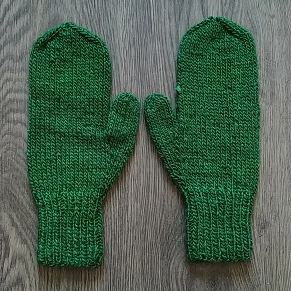 Hand Knit Alpaca Silk Mittens - Picture 3 of 9